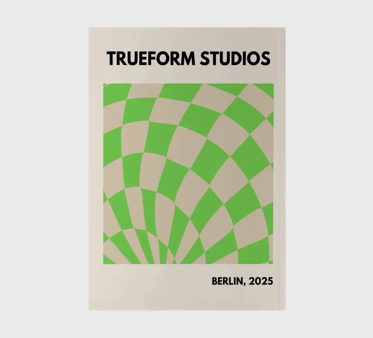 Green Checkered Vibes – Modern Design diario da PrintCessStudio