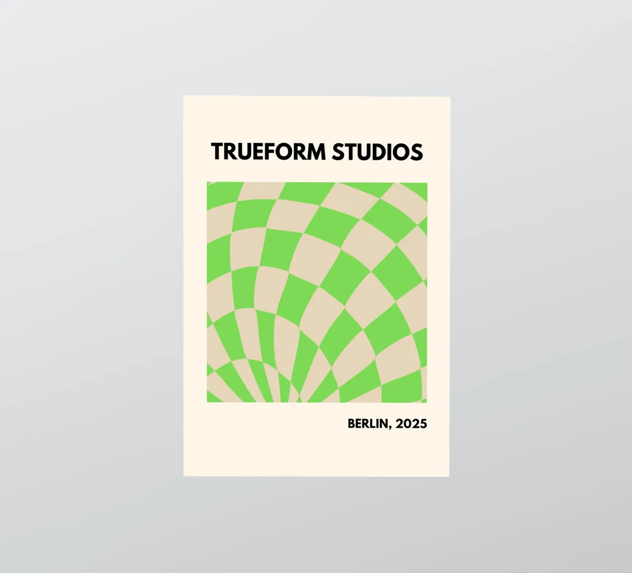 Green Checkered Vibes – Modern Design adesivo da PrintCessStudio