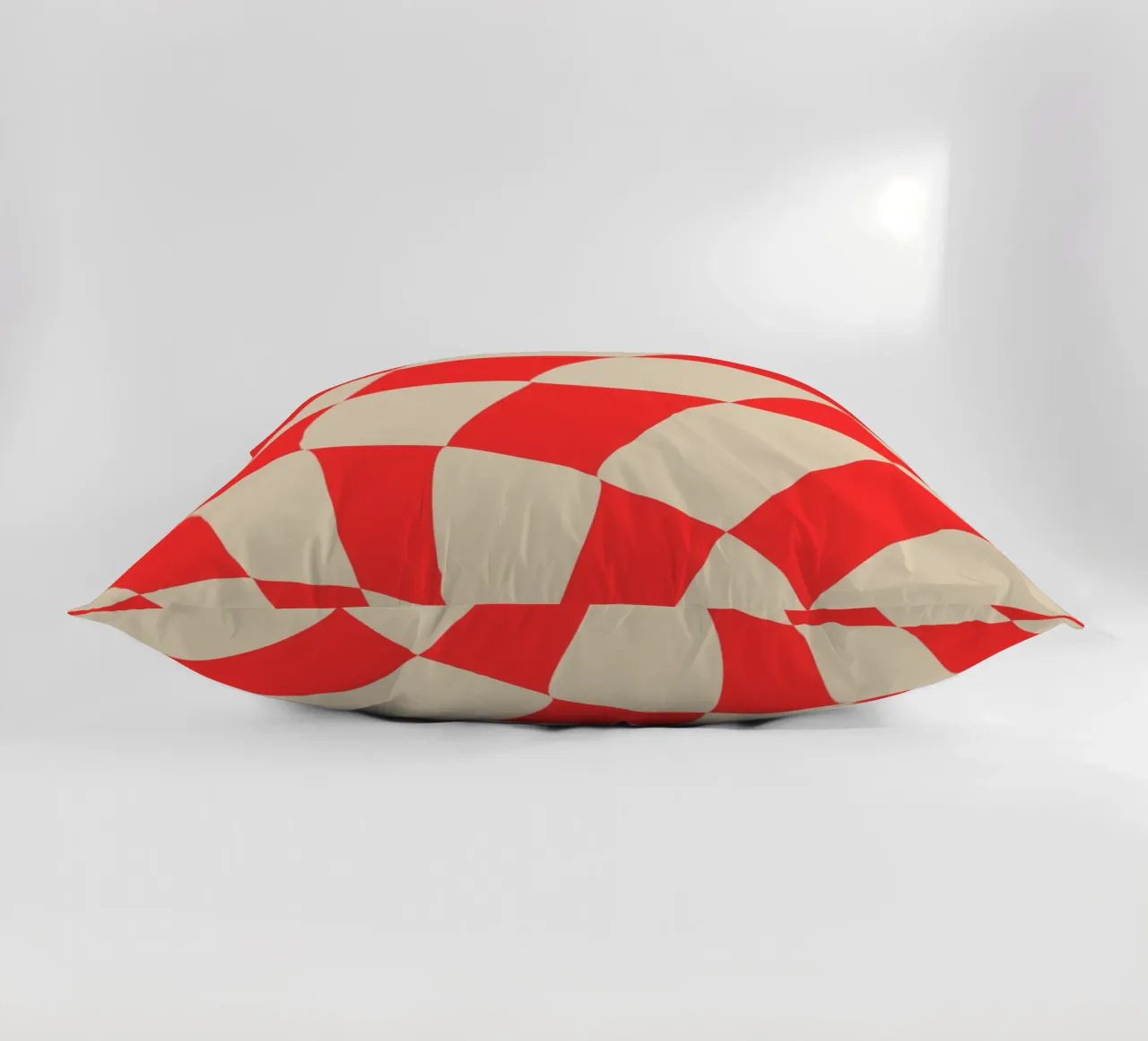 Twisted Red Checkered Design – Bold & Modern Art cuscino da PrintCessStudio
