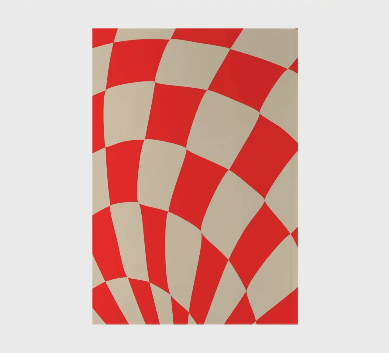 Twisted Red Checkered Design – Bold & Modern Art notebook by PrintCessStudio