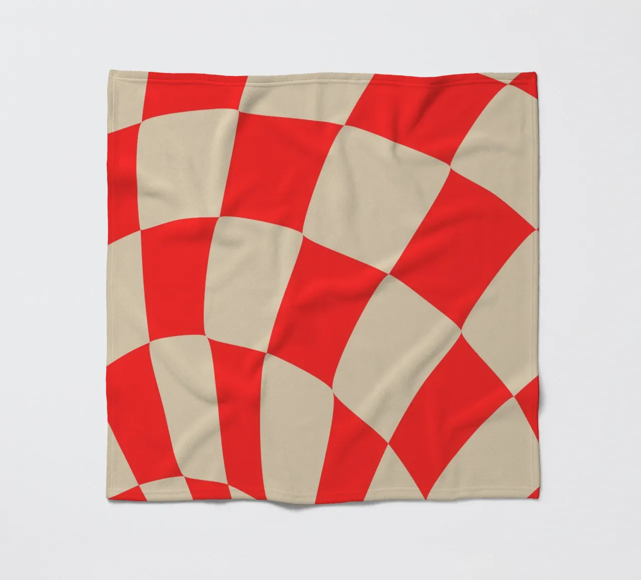 Twisted Red Checkered Design – Bold & Modern Art coperta in pile da PrintCessStudio