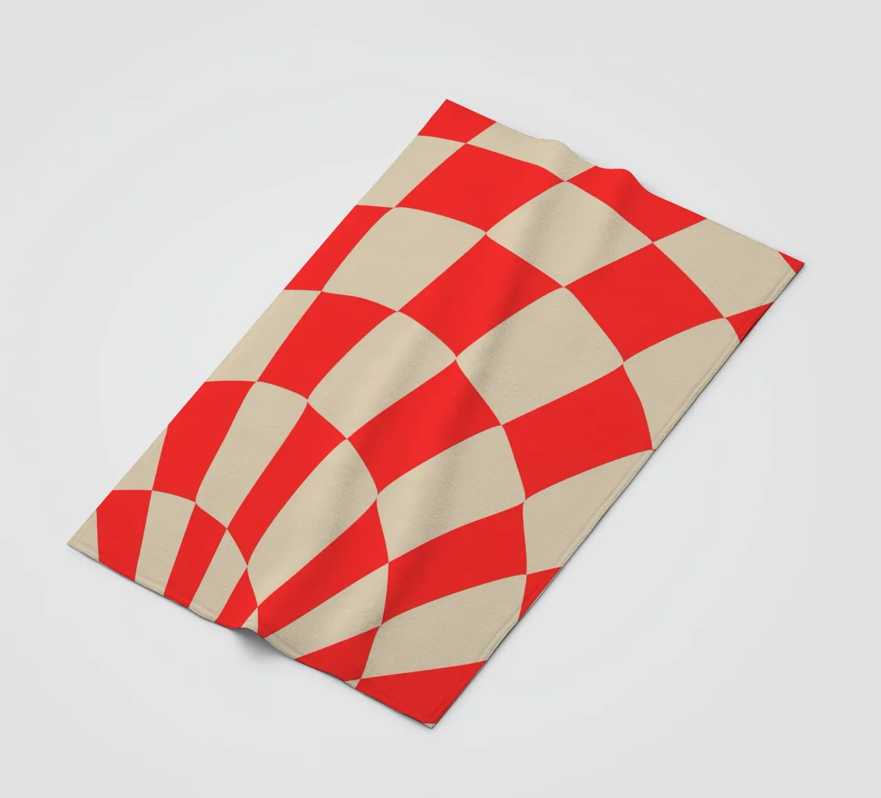 Twisted Red Checkered Design – Bold & Modern Art coperta in pile da PrintCessStudio