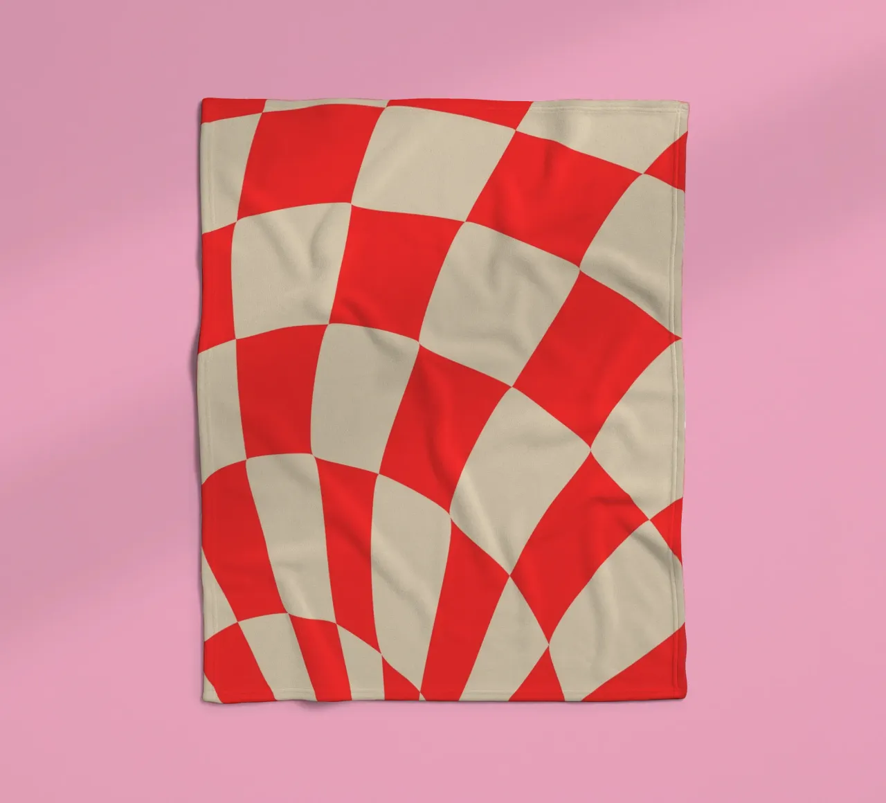 Twisted Red Checkered Design – Bold & Modern Art coperta in pile da PrintCessStudio