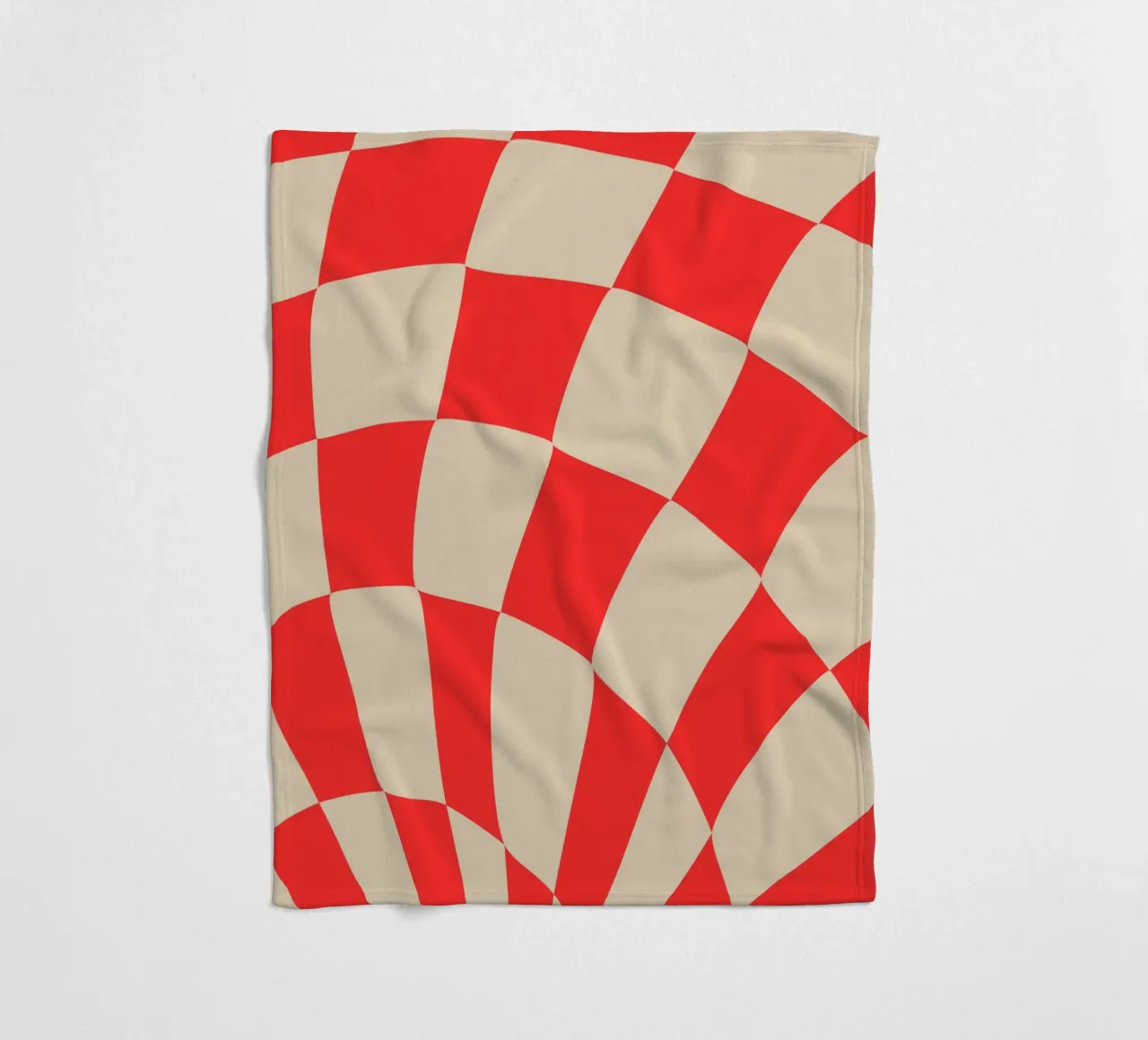 Twisted Red Checkered Design – Bold & Modern Art coperta in pile da PrintCessStudio