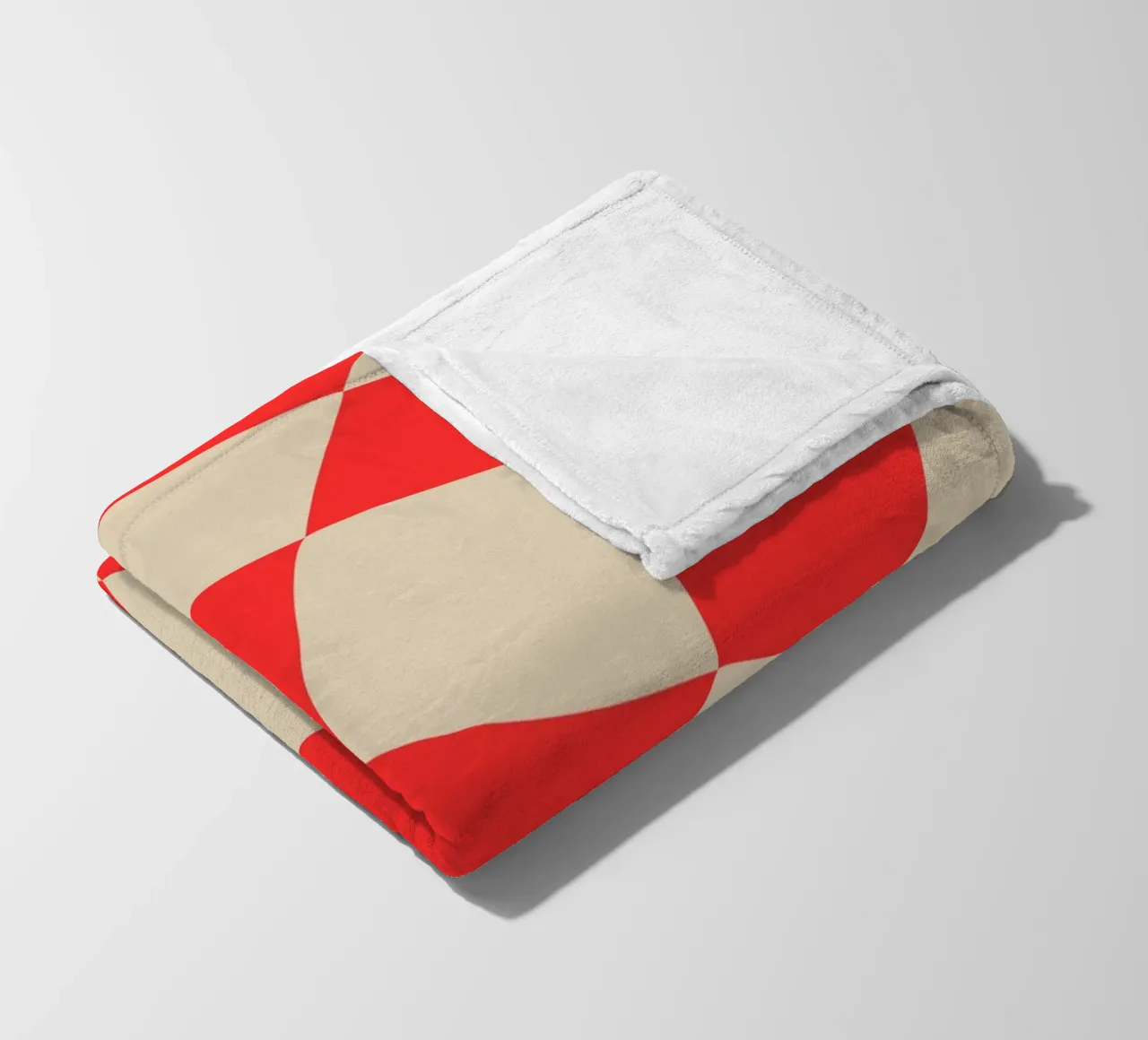 Twisted Red Checkered Design – Bold & Modern Art coperta in pile da PrintCessStudio