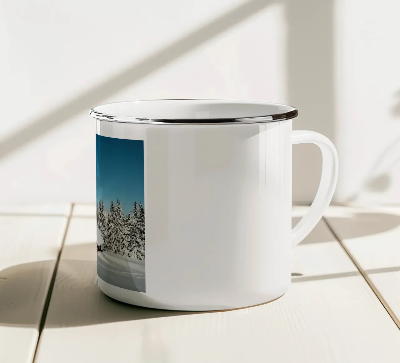 Alpine Winter Retreat tazza in smalto da FujiSwiss