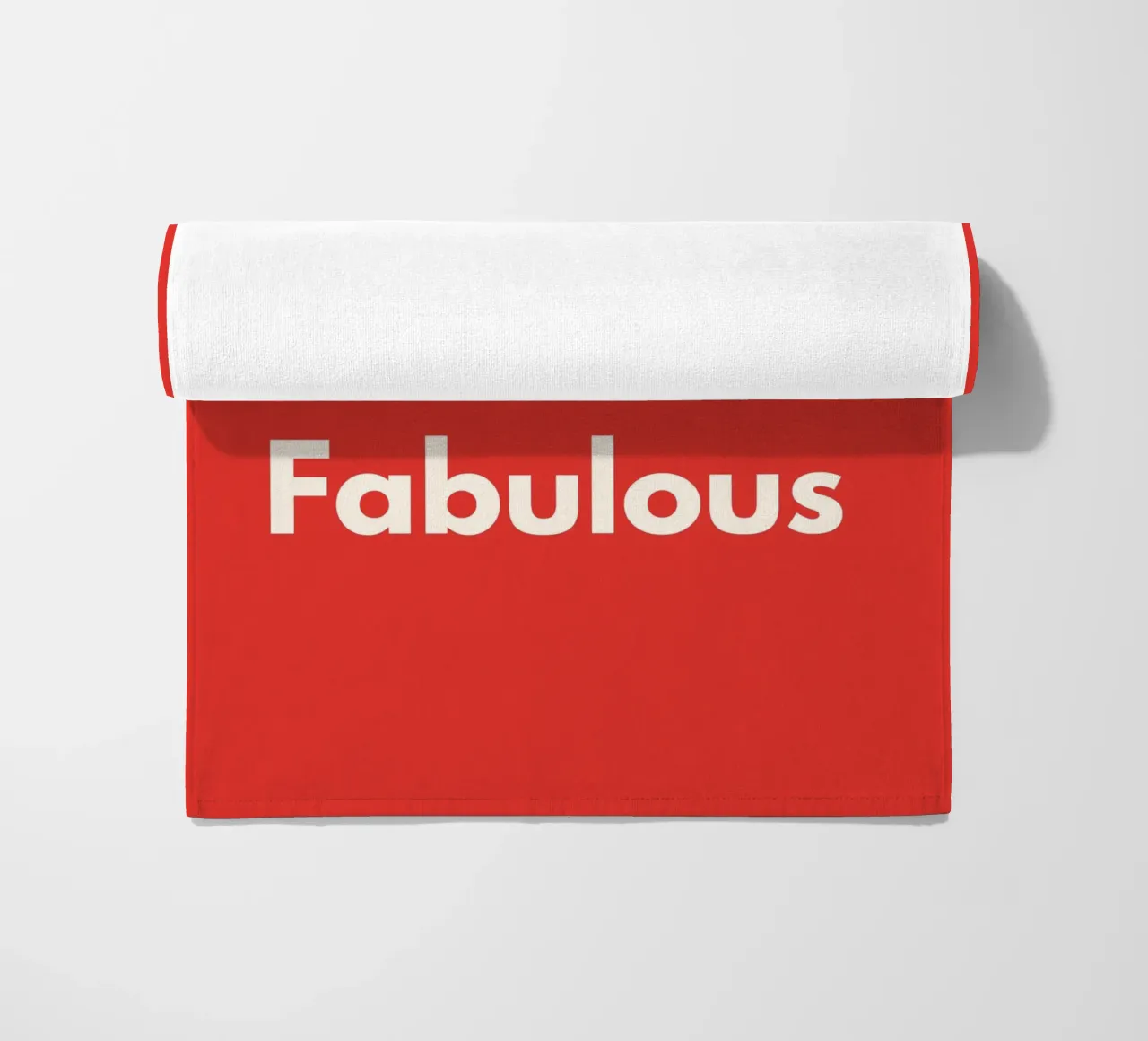 Feminine, Fierce, Fabulous – Red Art Print telo mare da PrintCessStudio