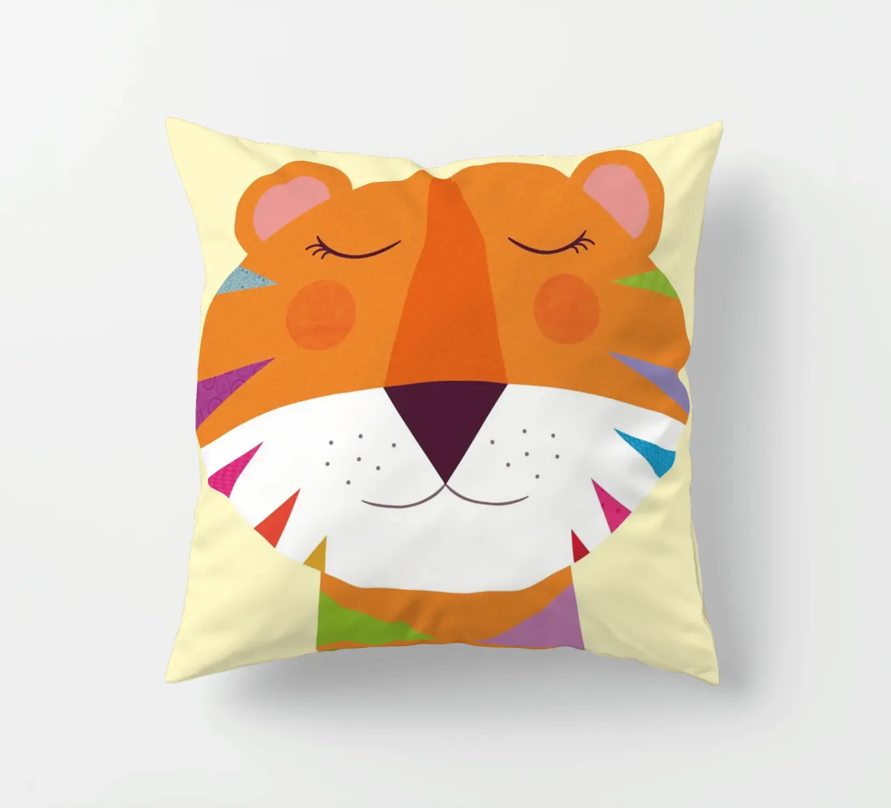 Sogni di tigre colorati cuscino da JaySan Studio