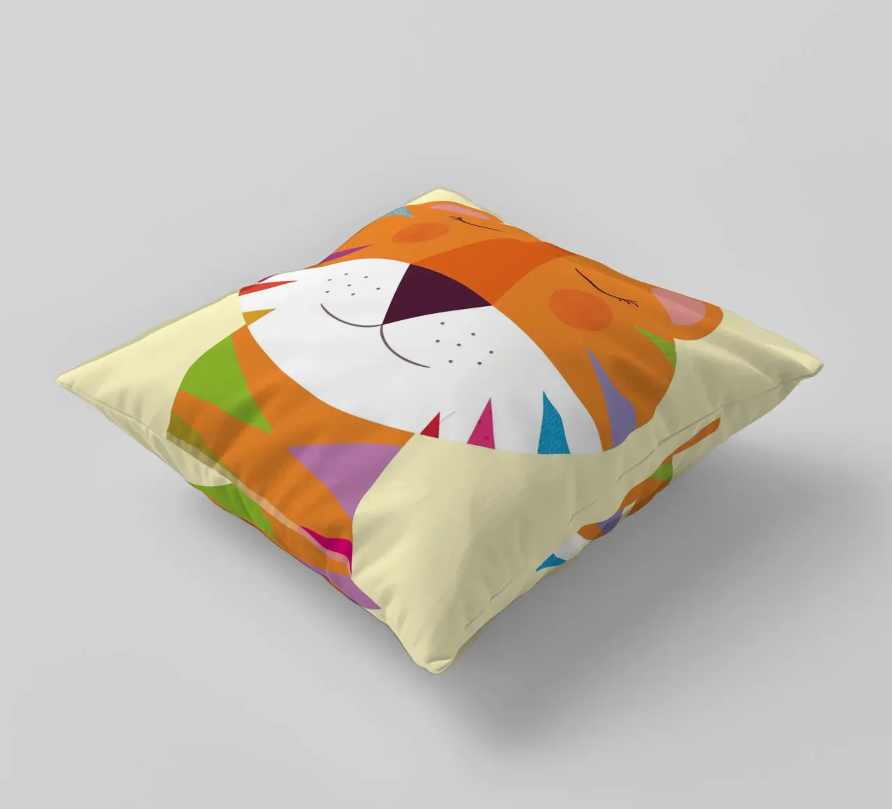 Sogni di tigre colorati cuscino da JaySan Studio