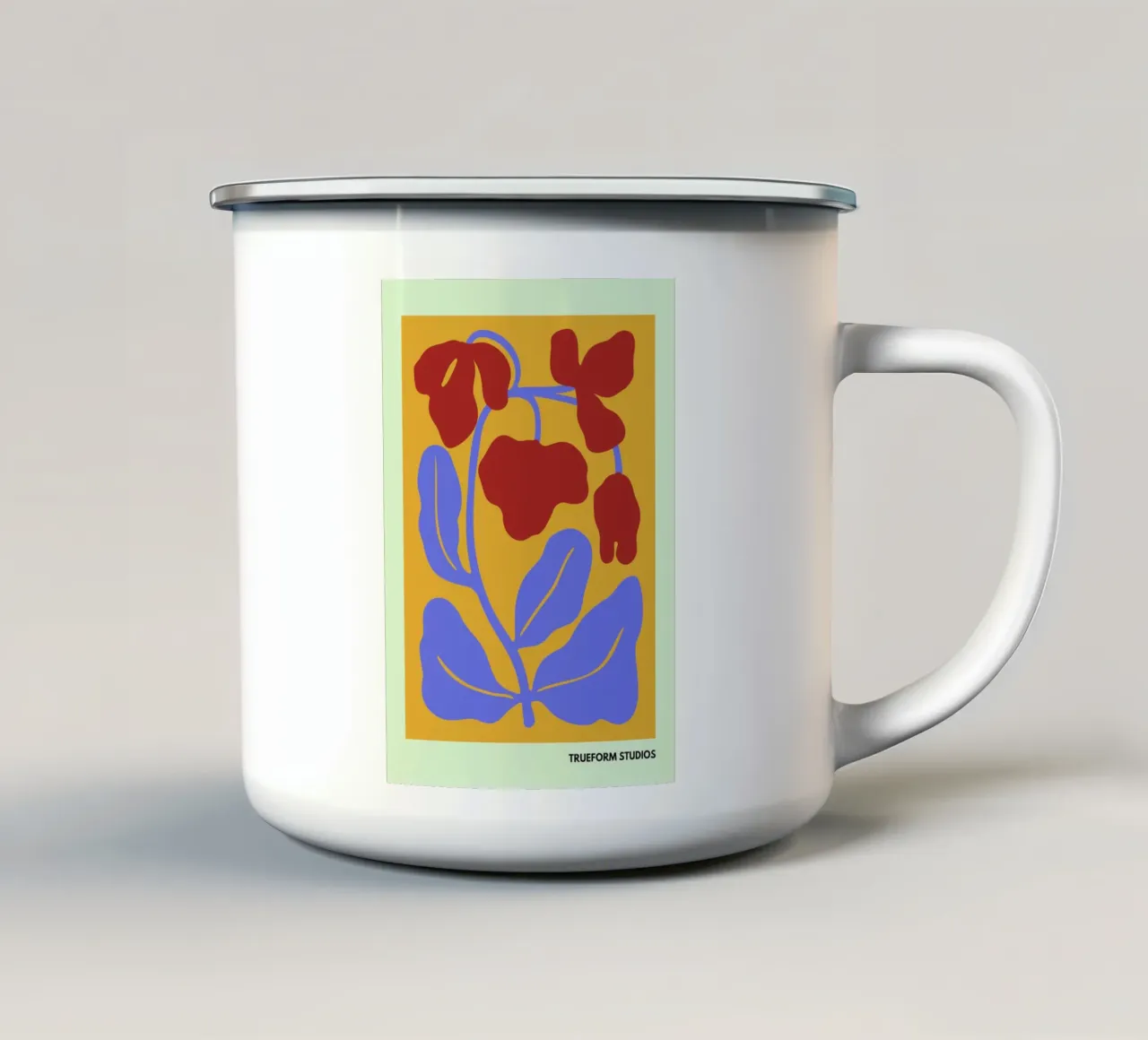 Floral Fusion - Botanical Design Art tazza in smalto da PrintCessStudio