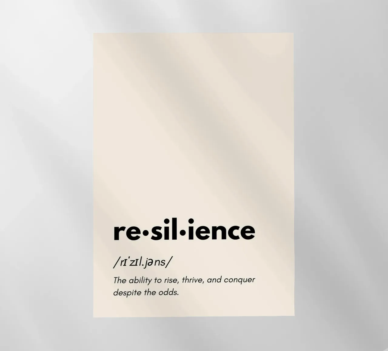 The Power of Resilience – Dictionary Art pellicola backlit da PrintCessStudio