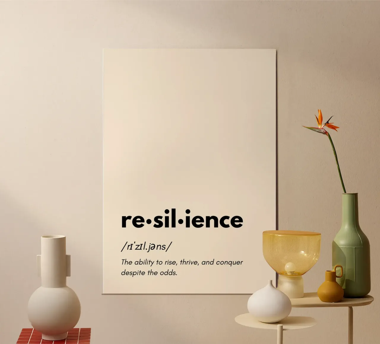 The Power of Resilience – Dictionary Art alluminio dibond da PrintCessStudio