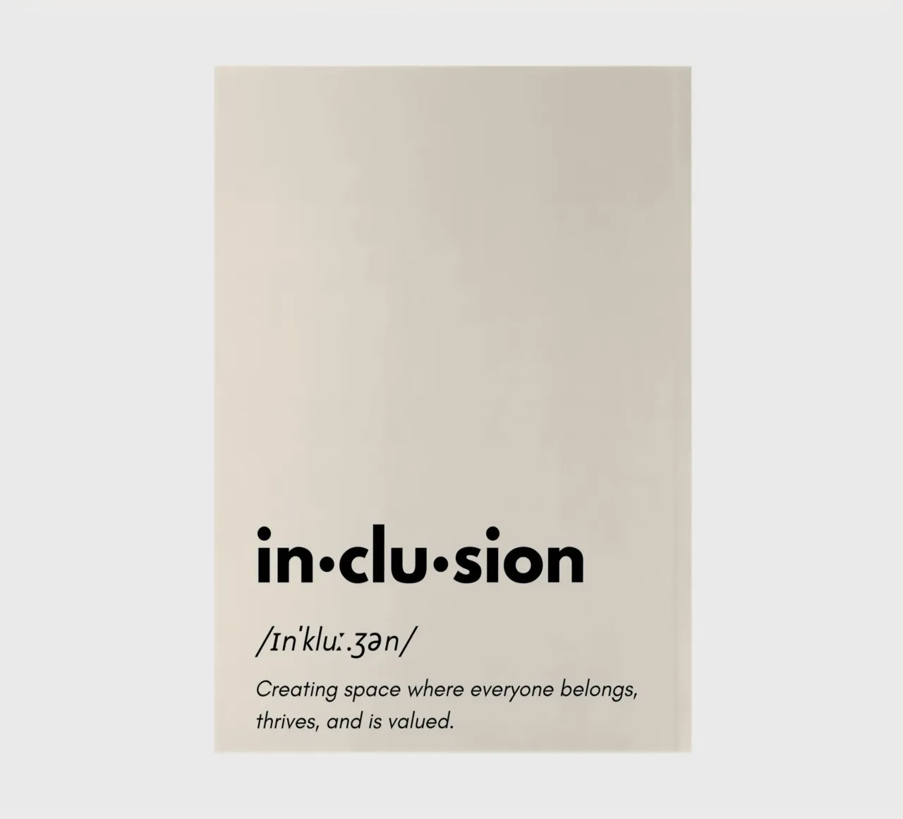 Inclusion: Together We Rise - Dictionary Design Art notebook by PrintCessStudio