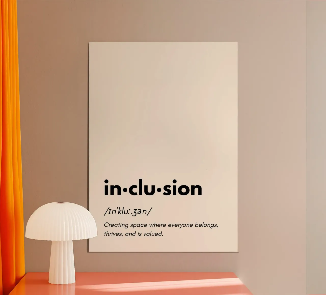 Inclusion: Together We Rise - Dictionary Design Art poster da PrintCessStudio