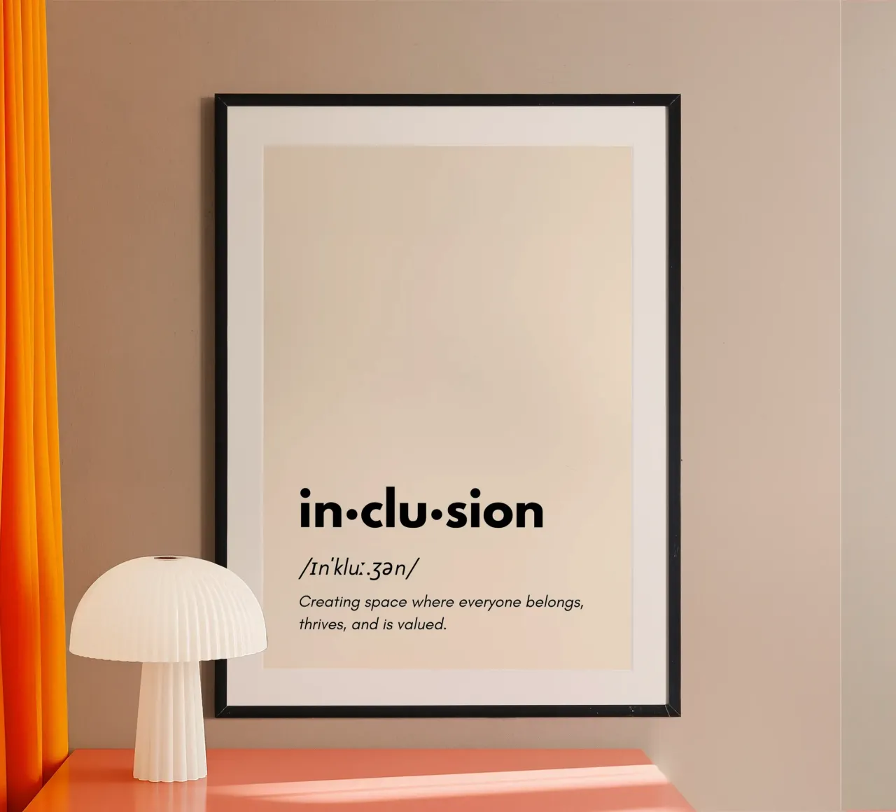 Inclusion: Together We Rise - Dictionary Design Art poster da PrintCessStudio