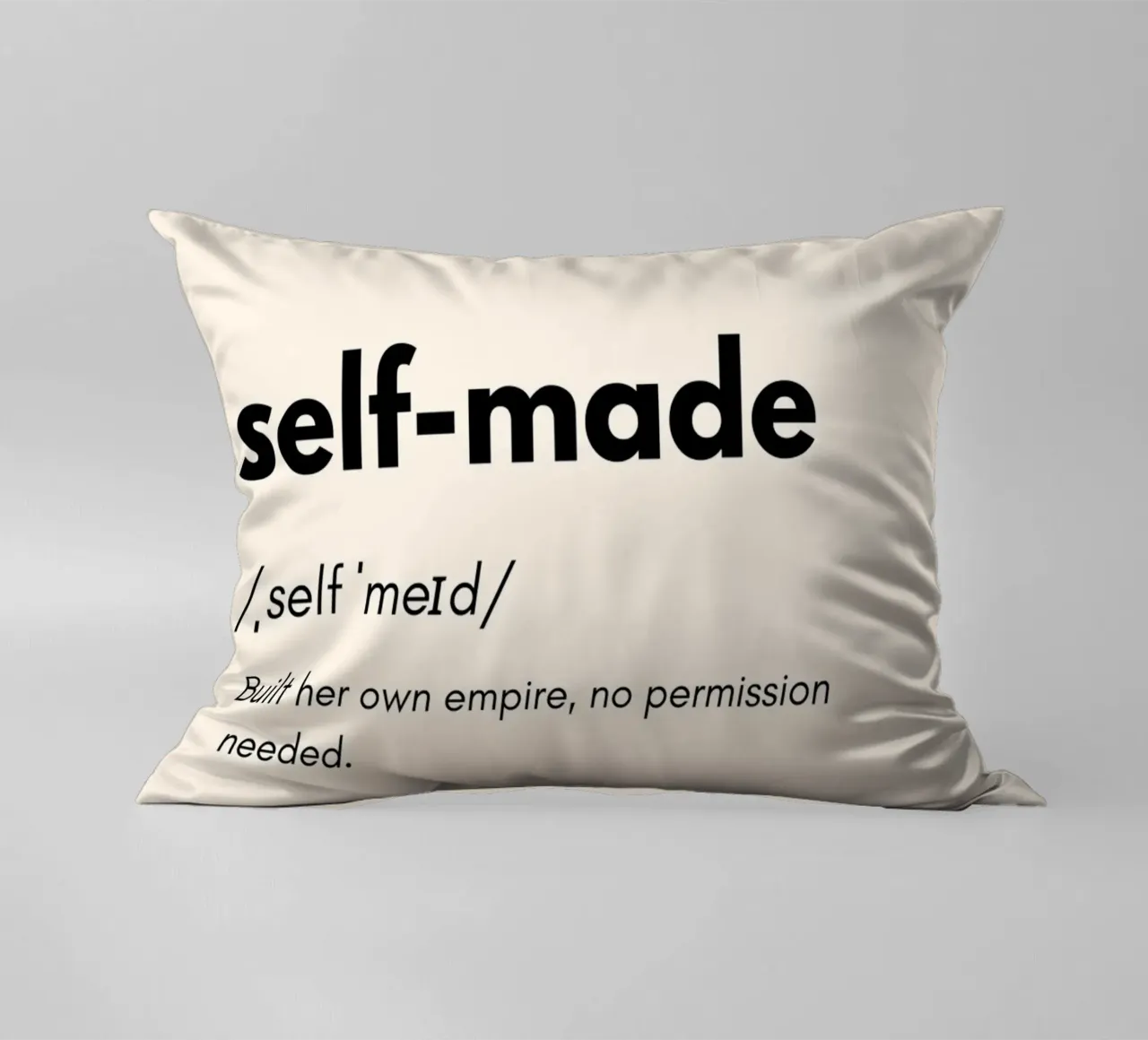 Self Made – The Journey of Hard Work | Design Art to Empower cuscino da PrintCessStudio