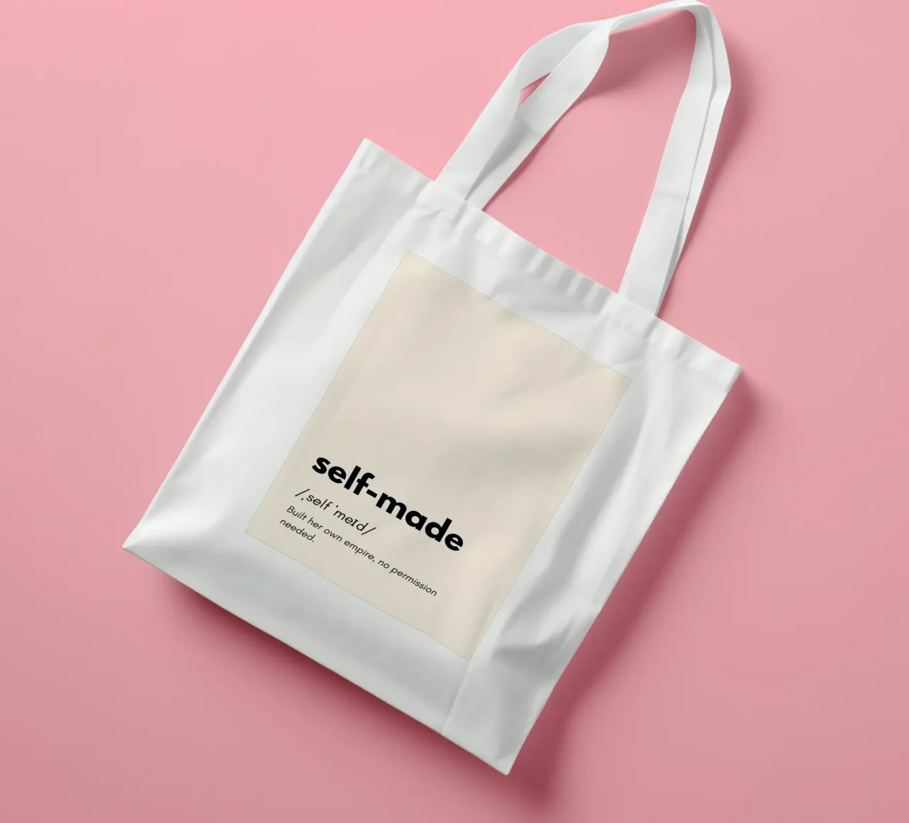 Self Made – The Journey of Hard Work | Design Art to Empower borsa in juta da PrintCessStudio