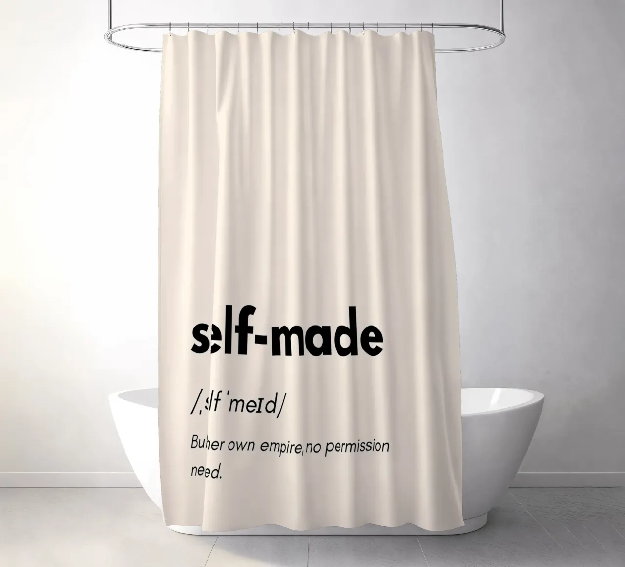Self Made – The Journey of Hard Work | Design Art to Empower tenda da doccia da PrintCessStudio