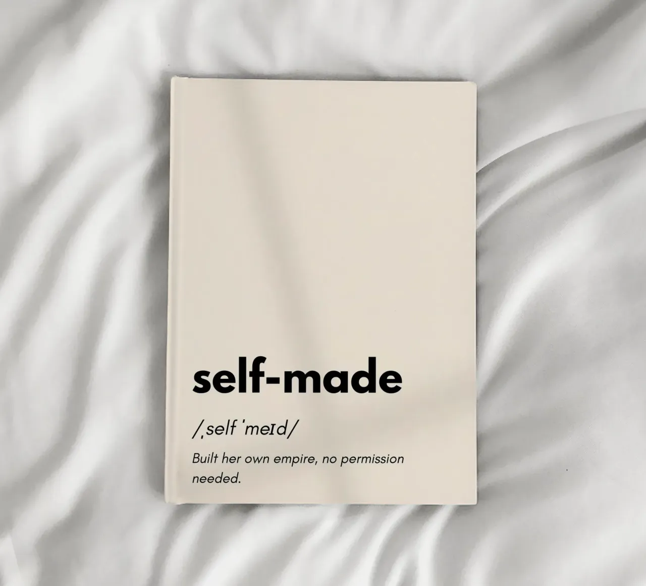 Self Made – The Journey of Hard Work | Design Art to Empower notebook by PrintCessStudio