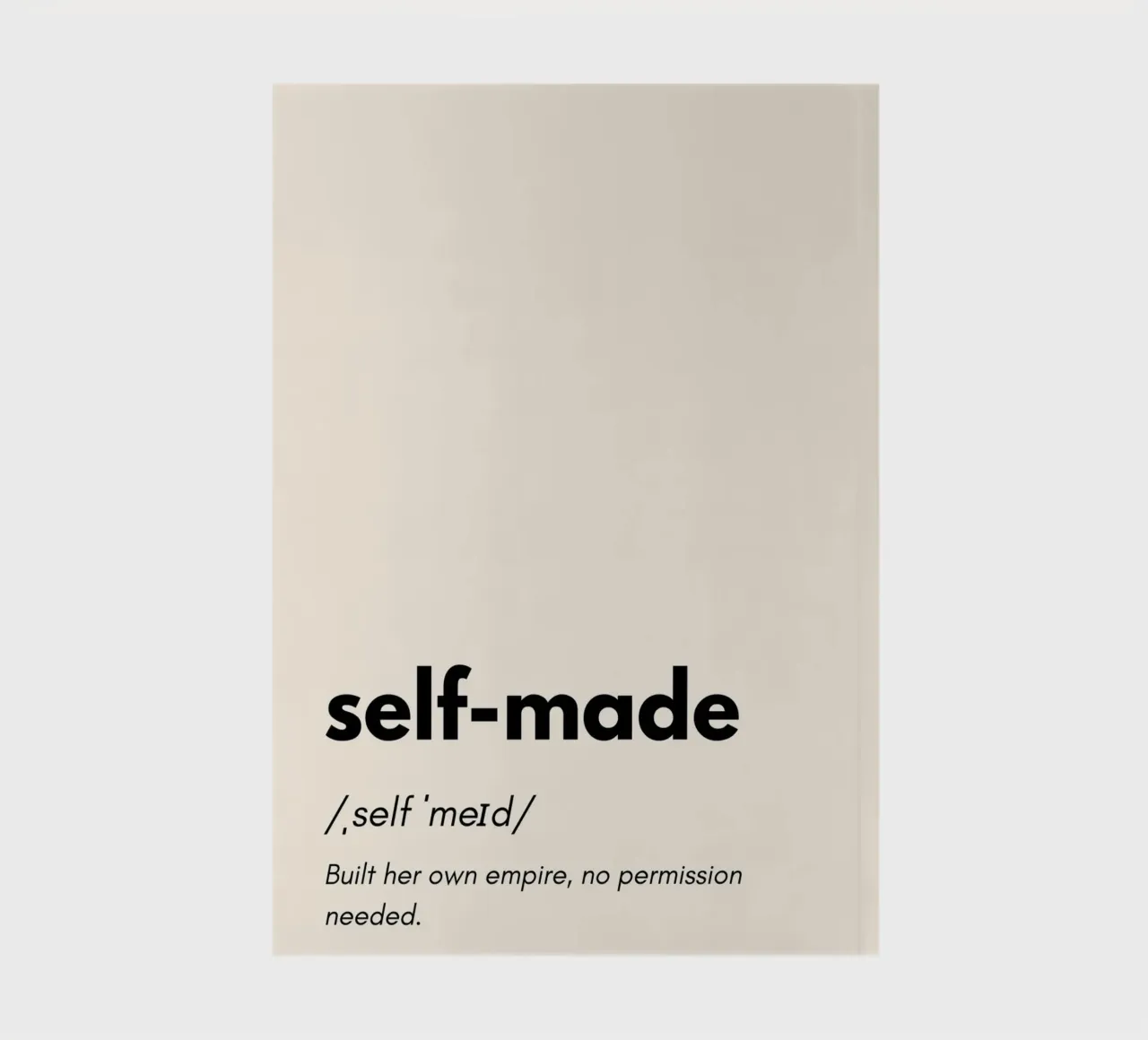 Self Made – The Journey of Hard Work | Design Art to Empower notebook by PrintCessStudio