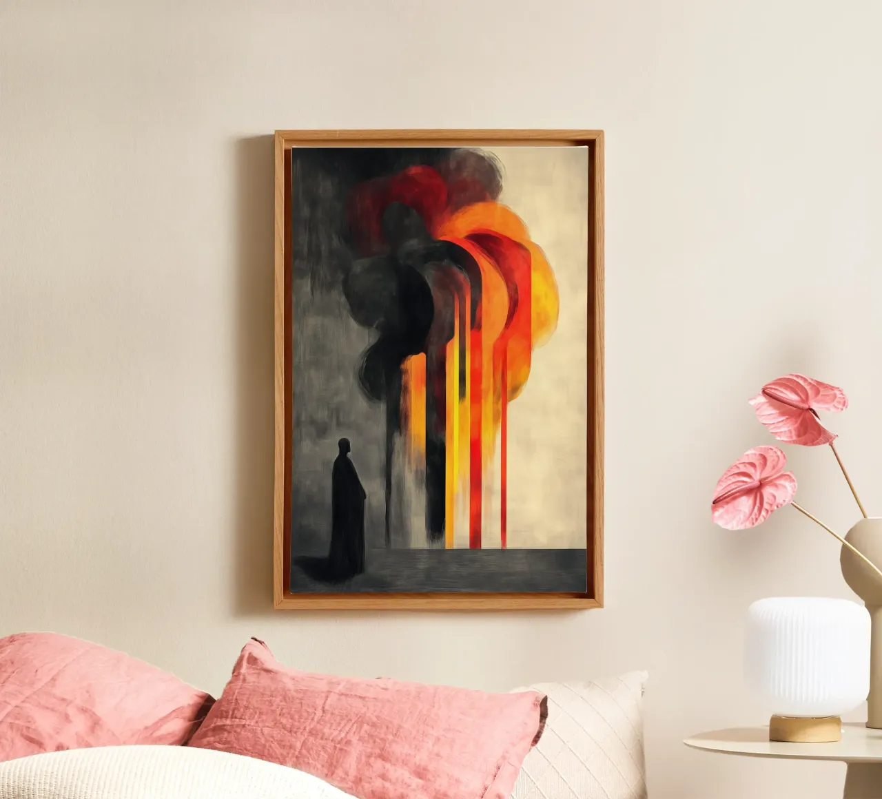Flames of memory canvas with Floater frame by melipo-art