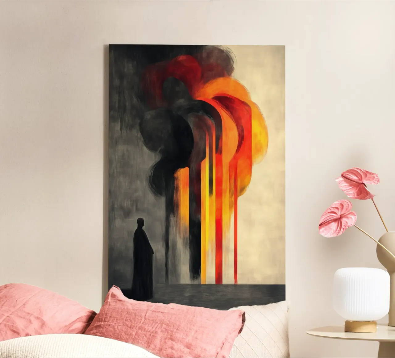 Flames of memory canvas with Floater frame by melipo-art
