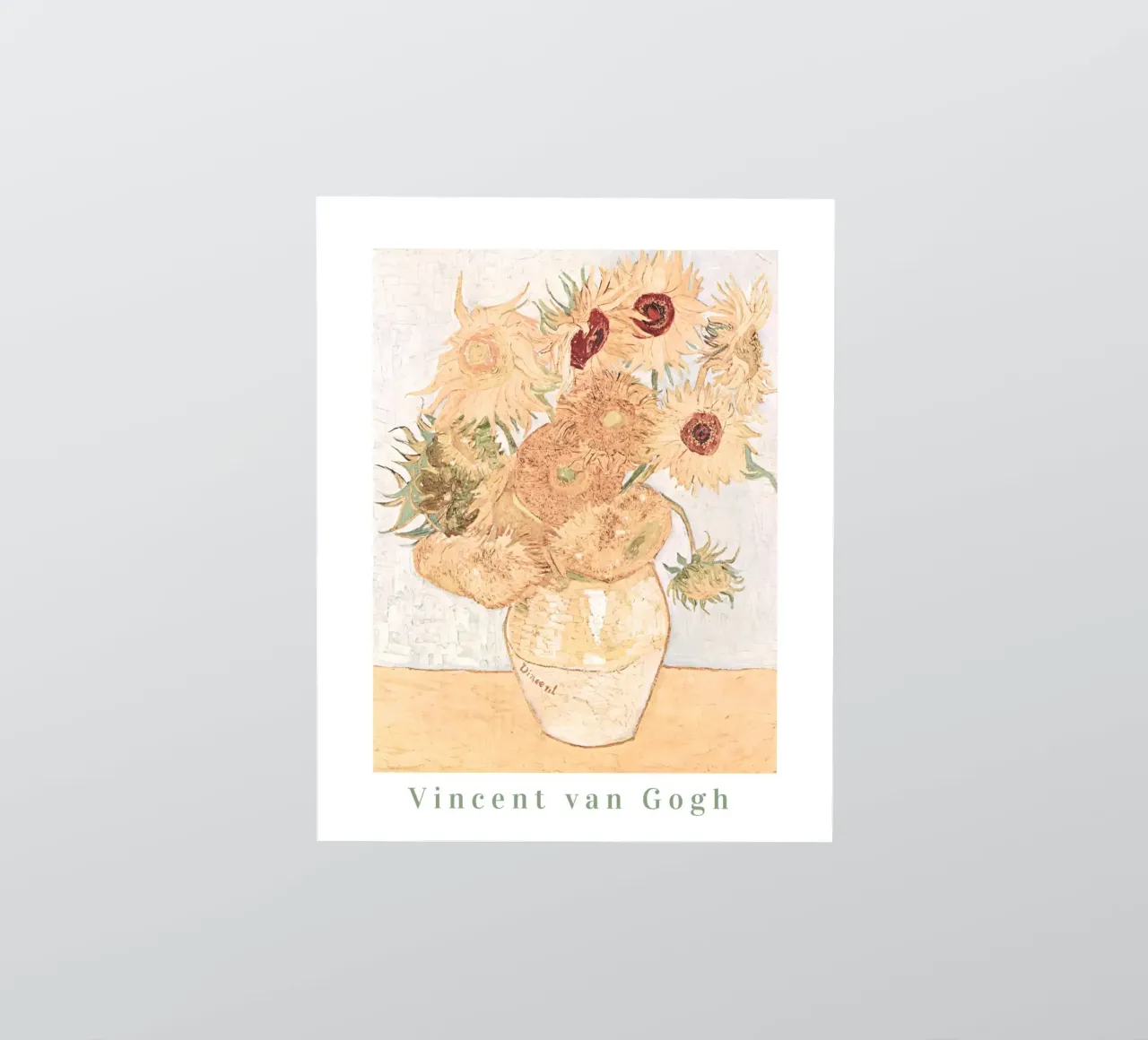 Vincent Van Gogh Sonnenblume Floral Print, Paste Botanical Art Sticker von ArtHaus
