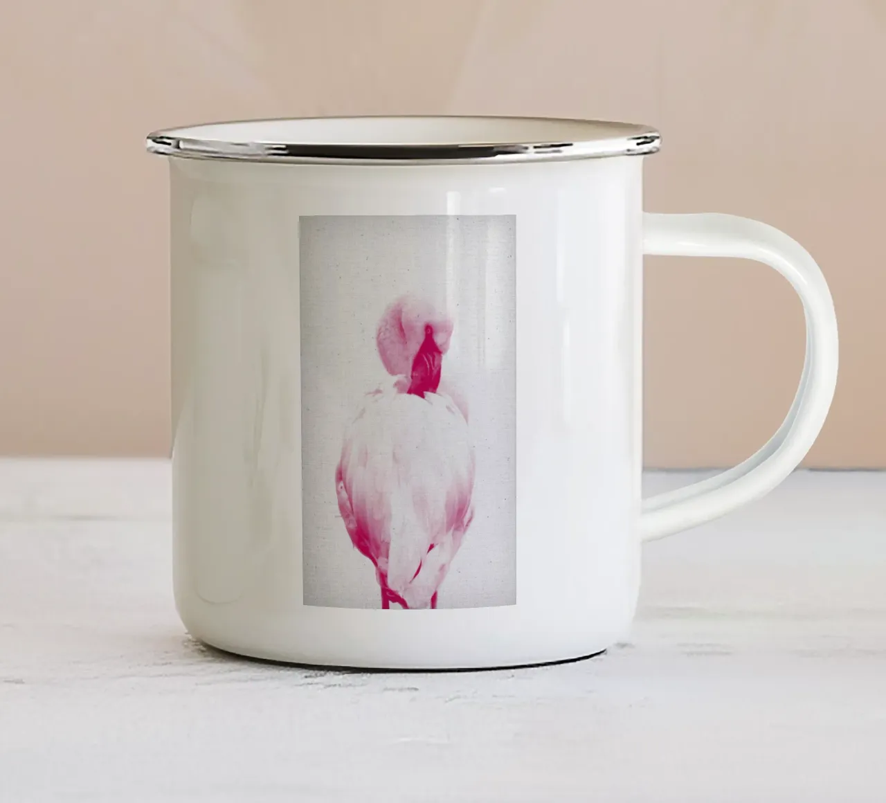Flamingo 02 tazza in smalto da Froilein Juno