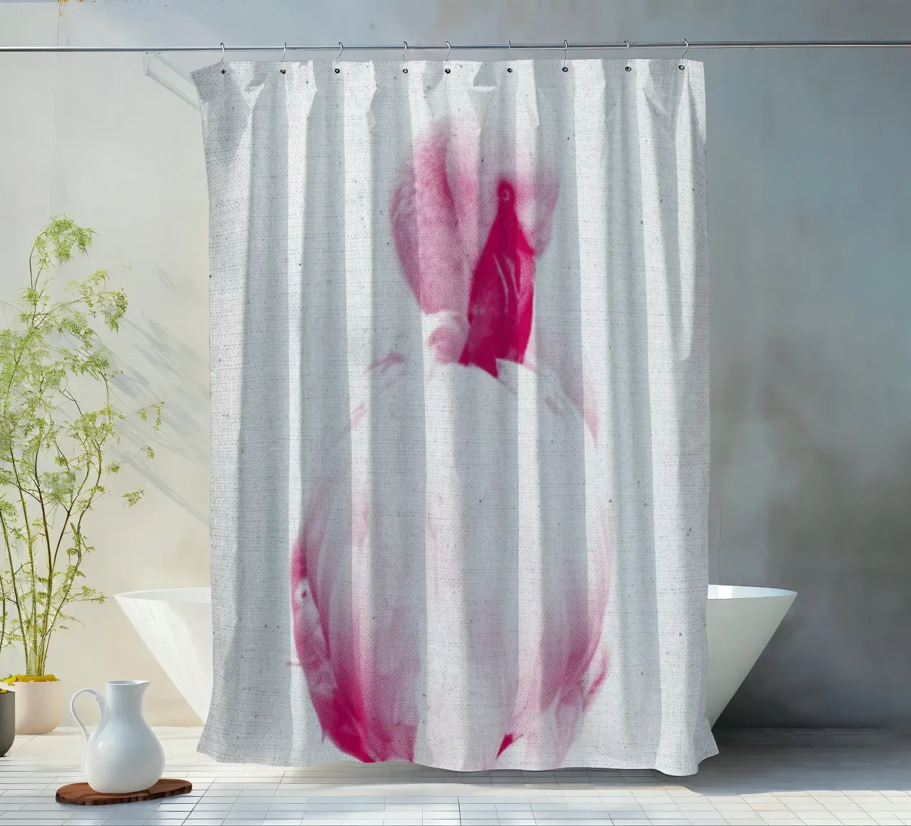 Flamingo 02 tenda da doccia da Froilein Juno