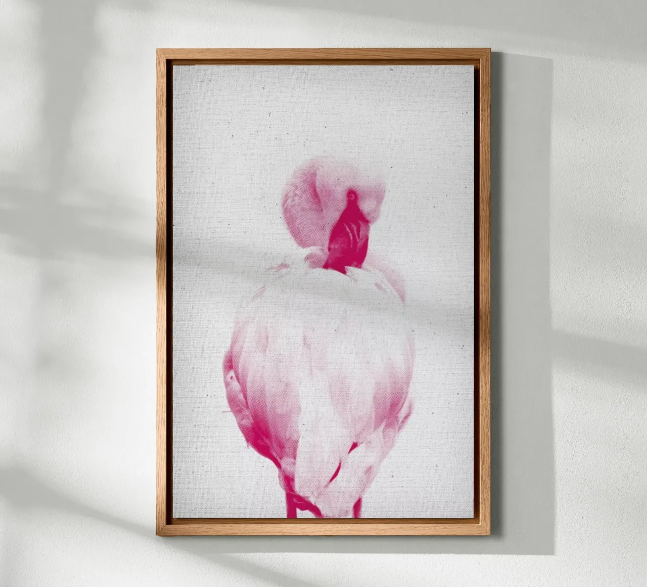 Flamingo 02 tela con Cornice a cassetta da Froilein Juno