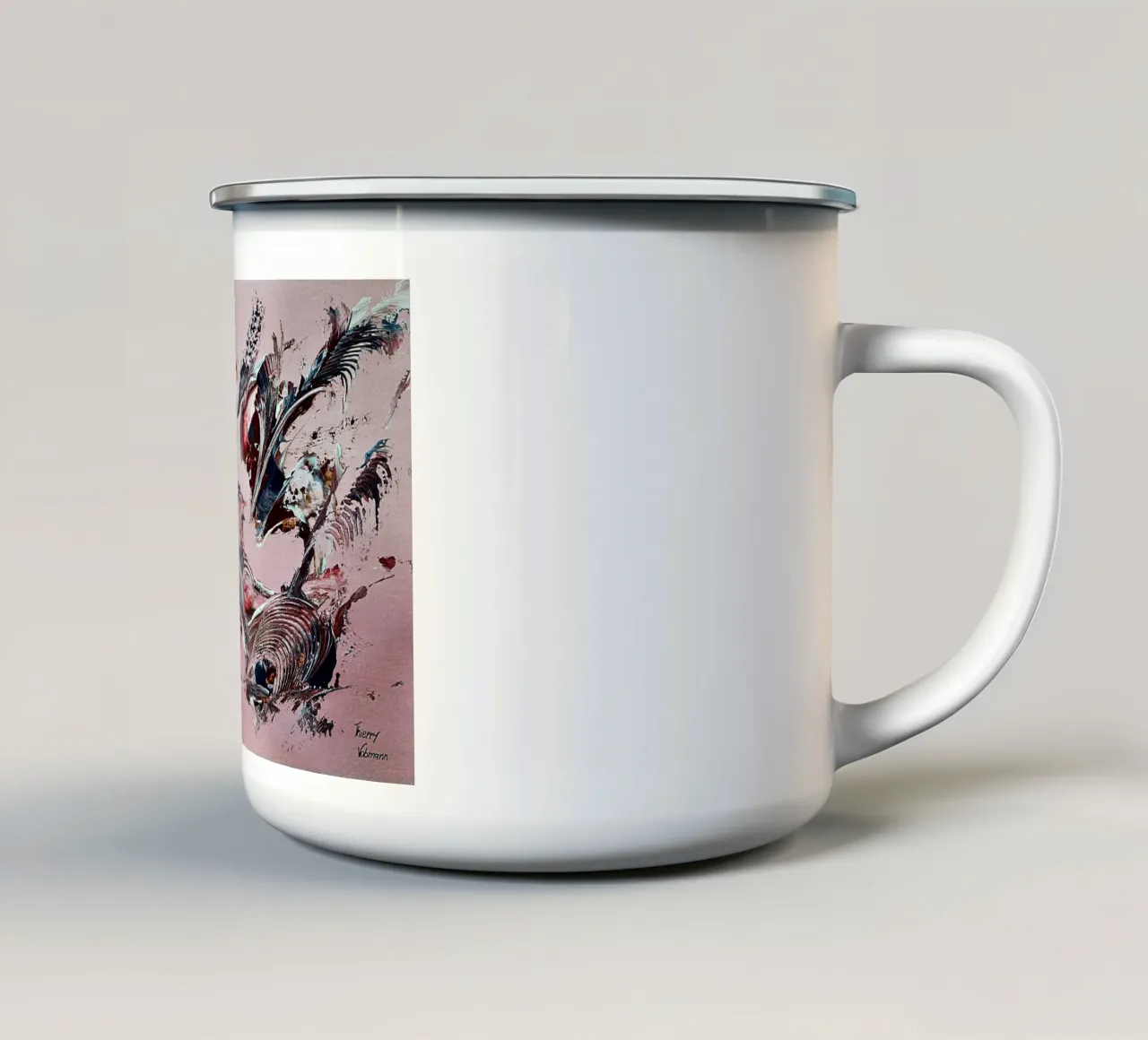 IDEAL GIFT 135 tazza in smalto da Thierry Vobmann Abstract painting