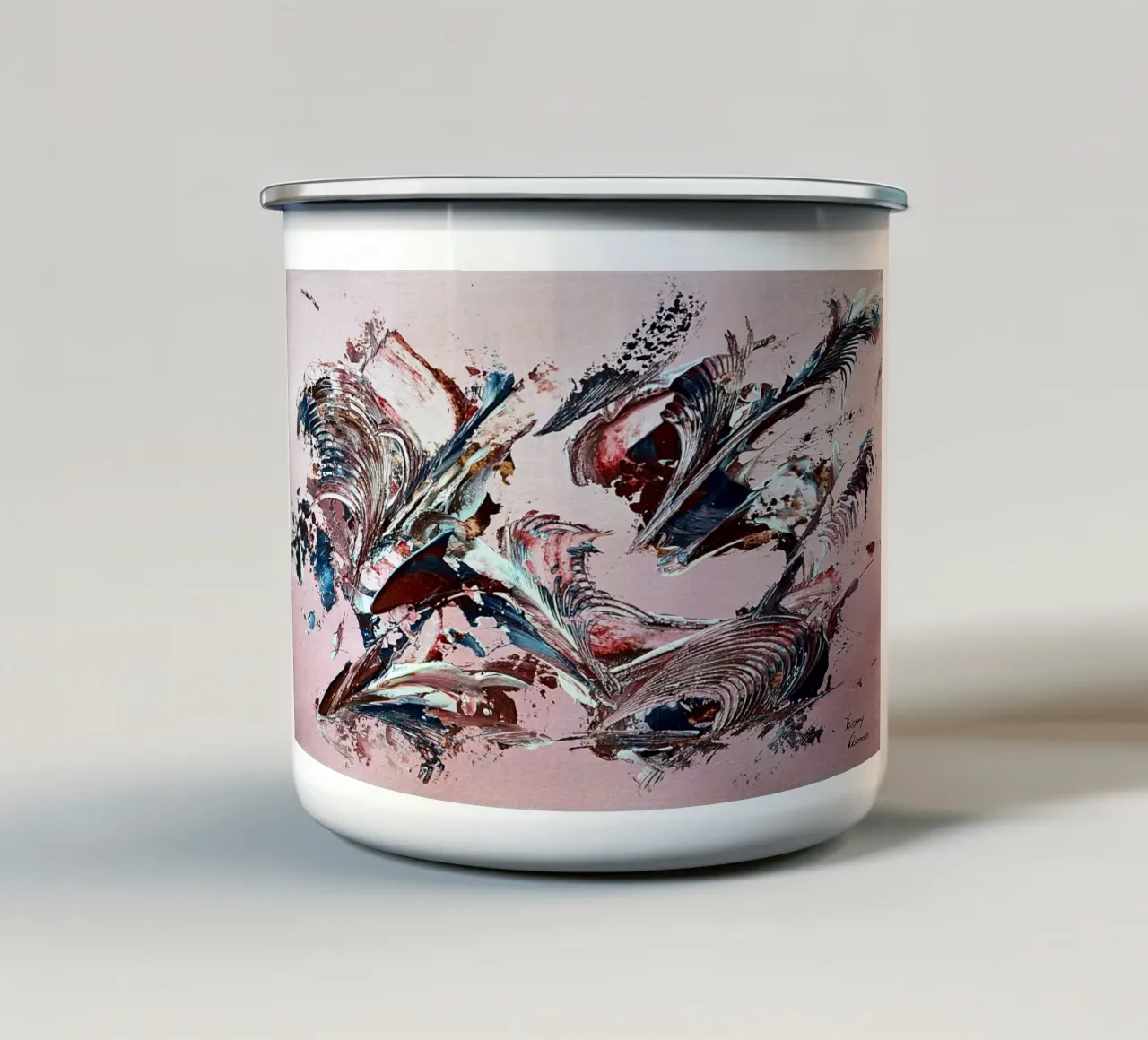 IDEAL GIFT 135 tazza in smalto da Thierry Vobmann Abstract painting