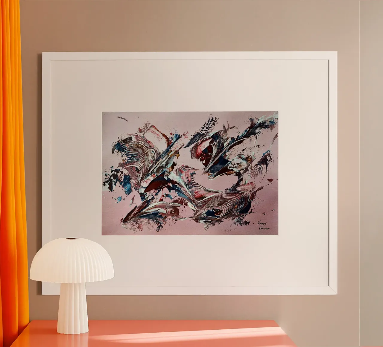 IDEAL GIFT 135 poster con telaio in alluminio da Thierry Vobmann Abstract painting