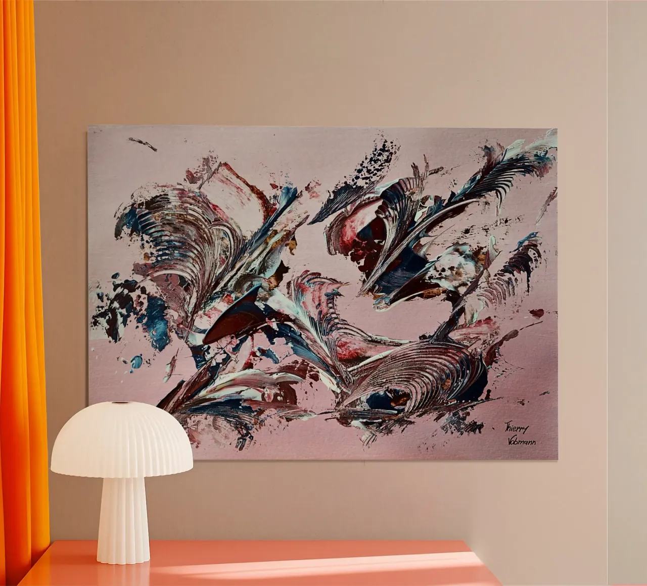 IDEAL GIFT 135 poster con telaio in alluminio da Thierry Vobmann Abstract painting