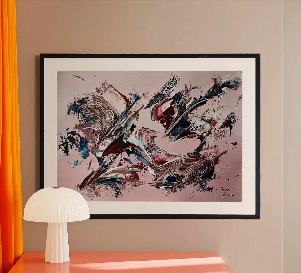 IDEAL GIFT 135 poster con telaio in alluminio da Thierry Vobmann Abstract painting