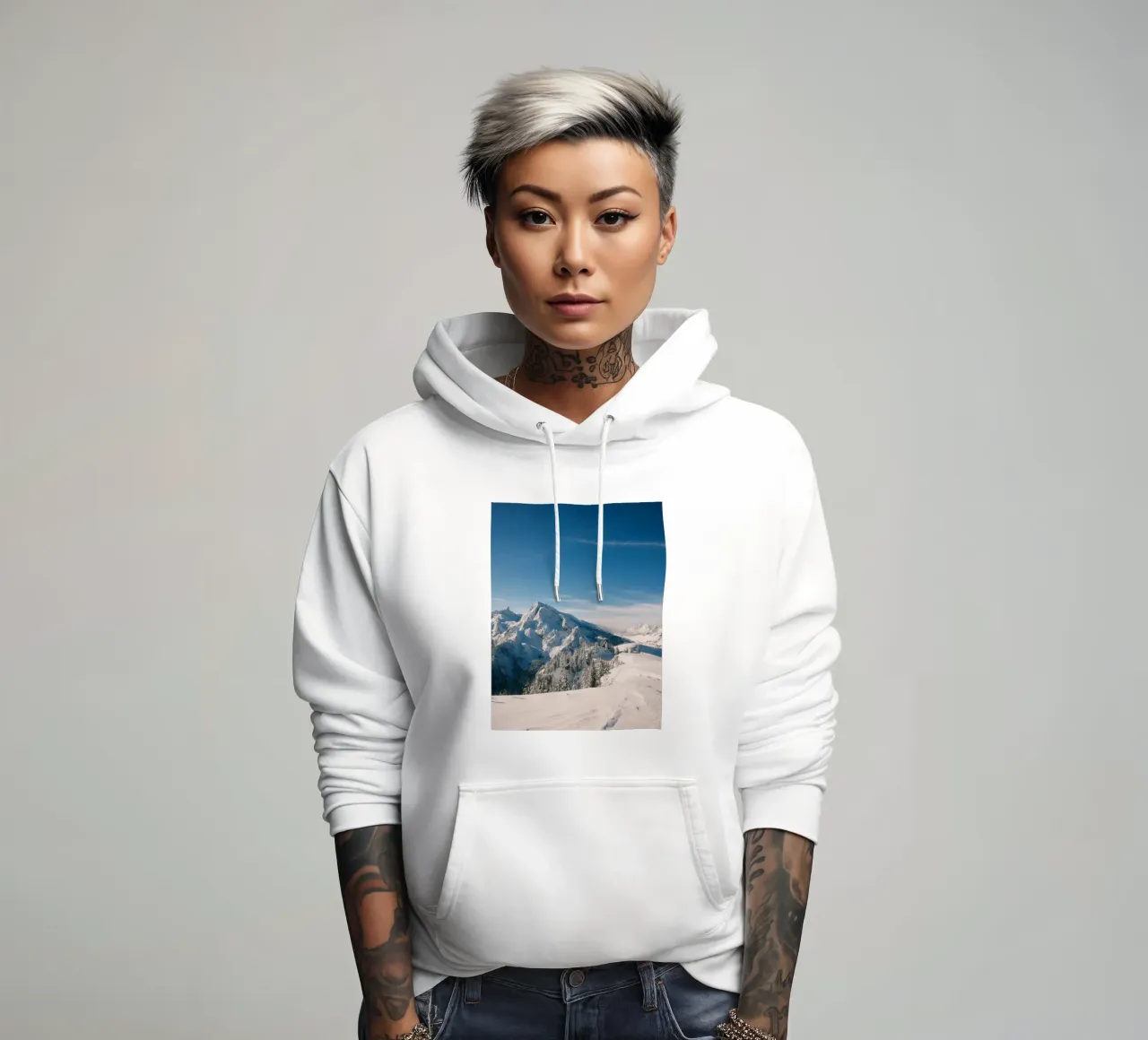 Majestic Winter Peaks hoodie by FujiSwiss