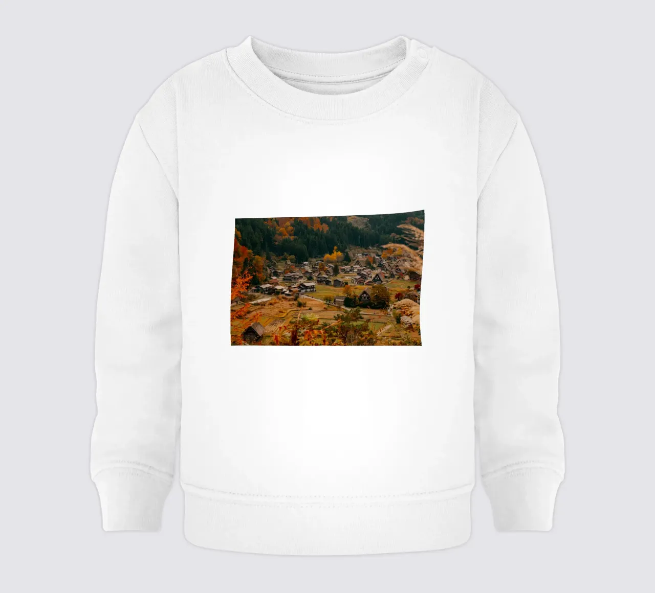 Granja japonesa en otoño - Shirakawa-go sudadera de bebé de Marcel Bisig