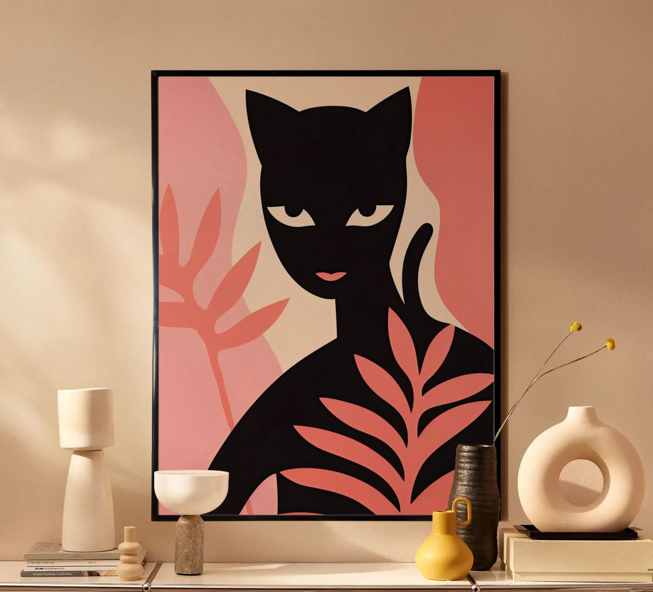 Funny Black Cat Woman poster by Autofocus