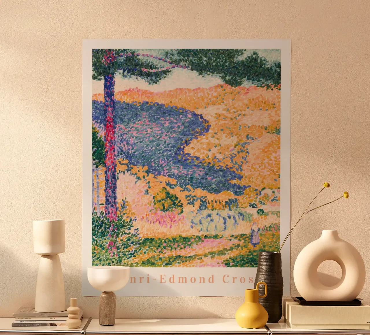 Henri Edmond Cross, impressionista francese Arte colorata poster con telaio in plastica da ArtHaus
