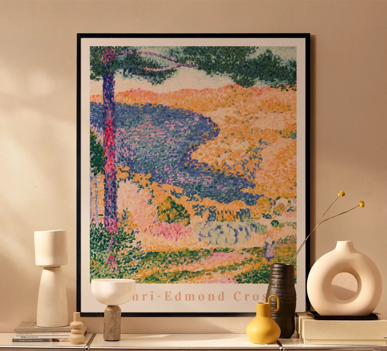 Henri Edmond Cross, impressionista francese Arte colorata poster con telaio in plastica da ArtHaus