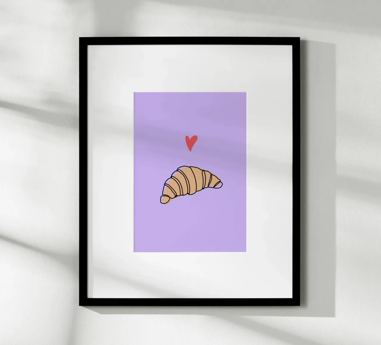 Croissant amore viola poster da keinkonzept