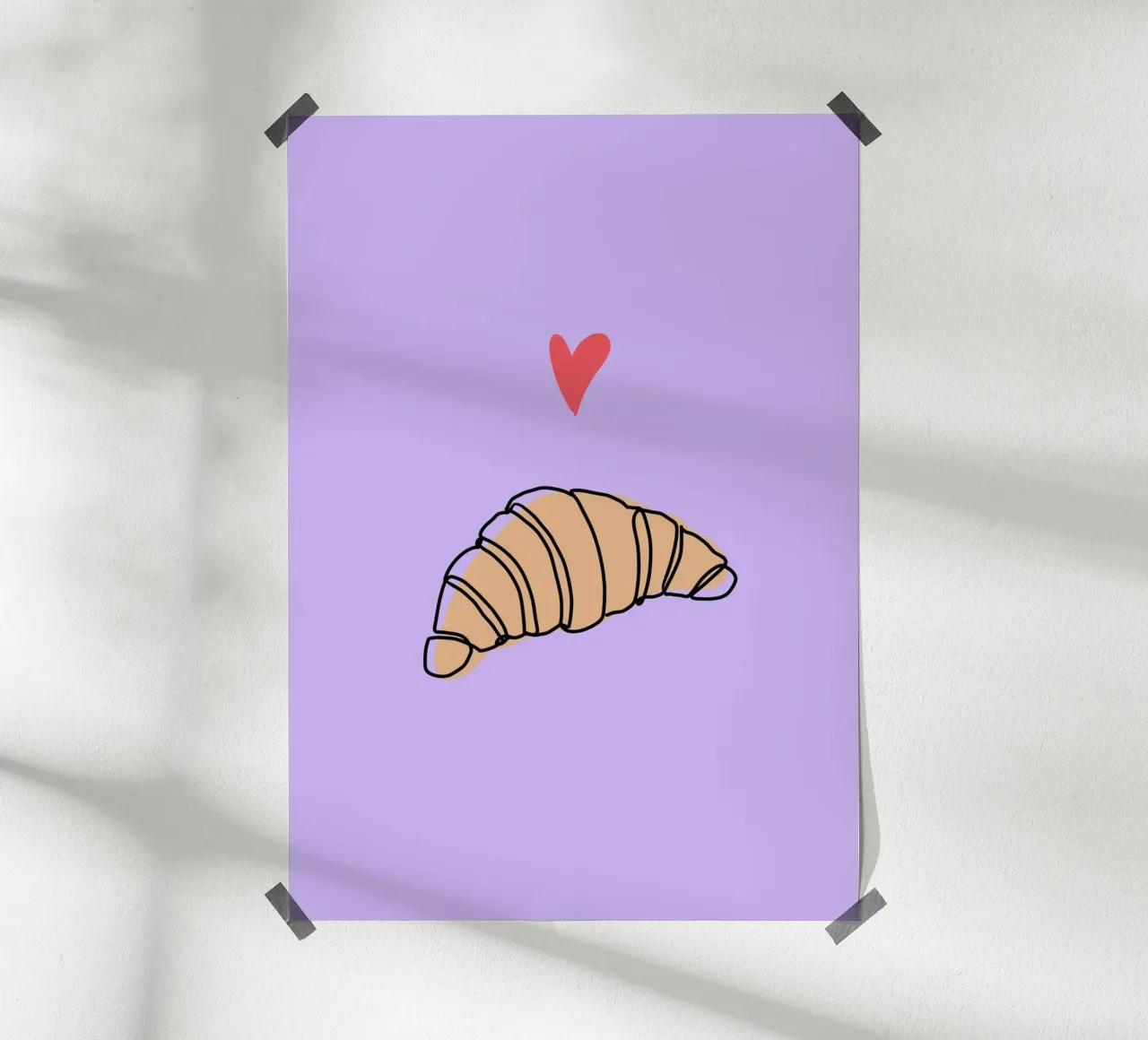 Croissant amore viola poster da keinkonzept