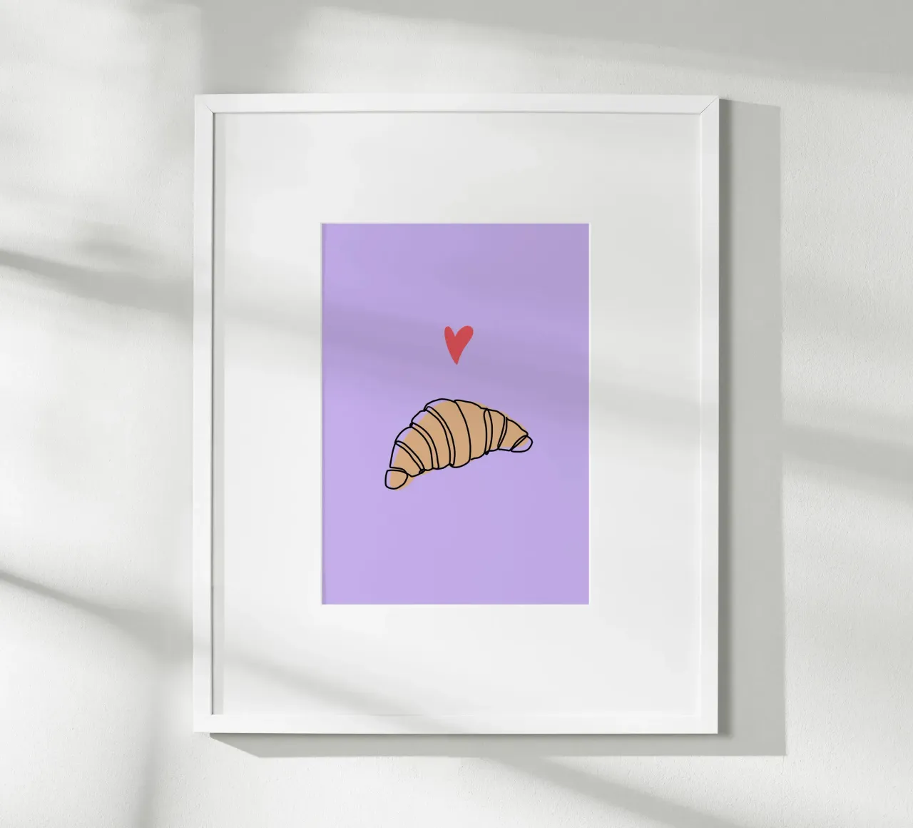 Croissant amore viola poster da keinkonzept
