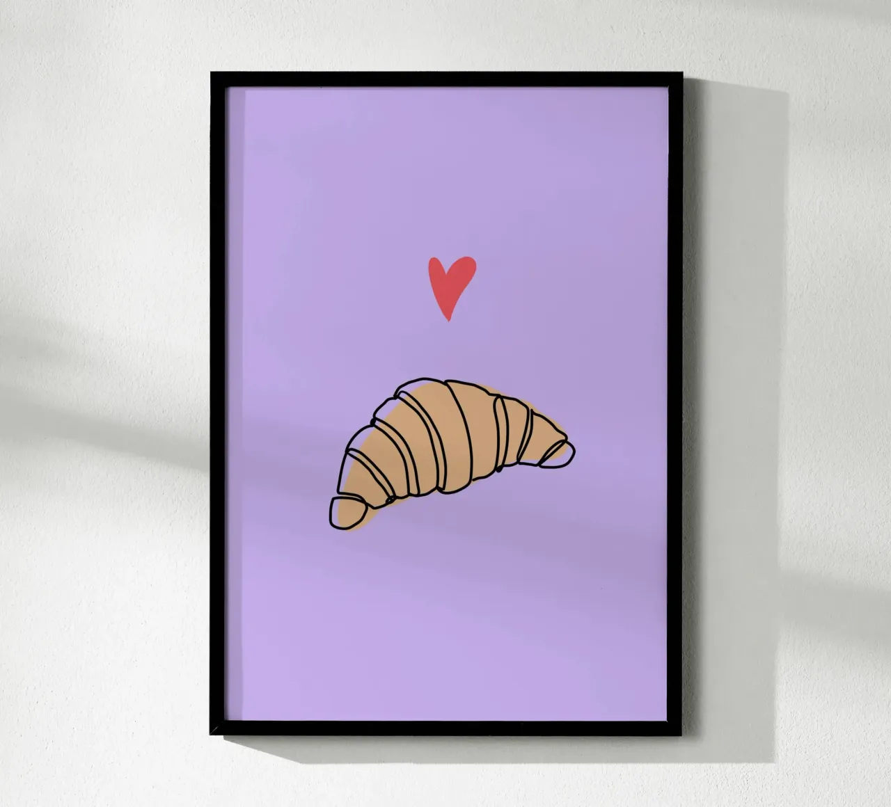 Croissant amore viola poster da keinkonzept