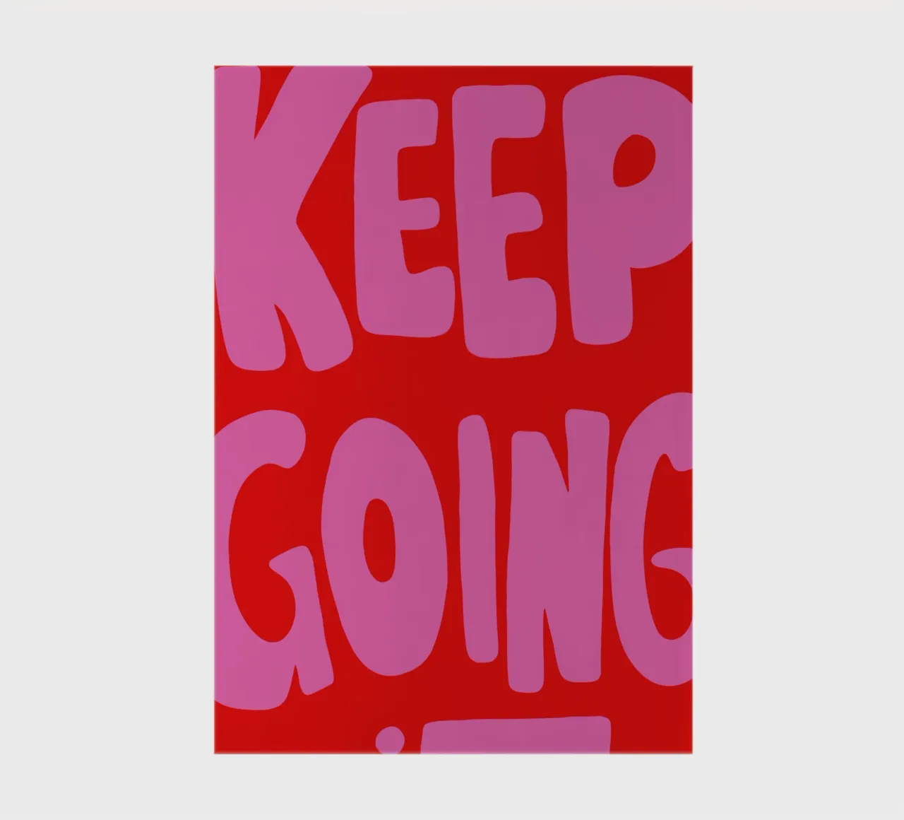 Keep going! rot/pink notebook by keinkonzept