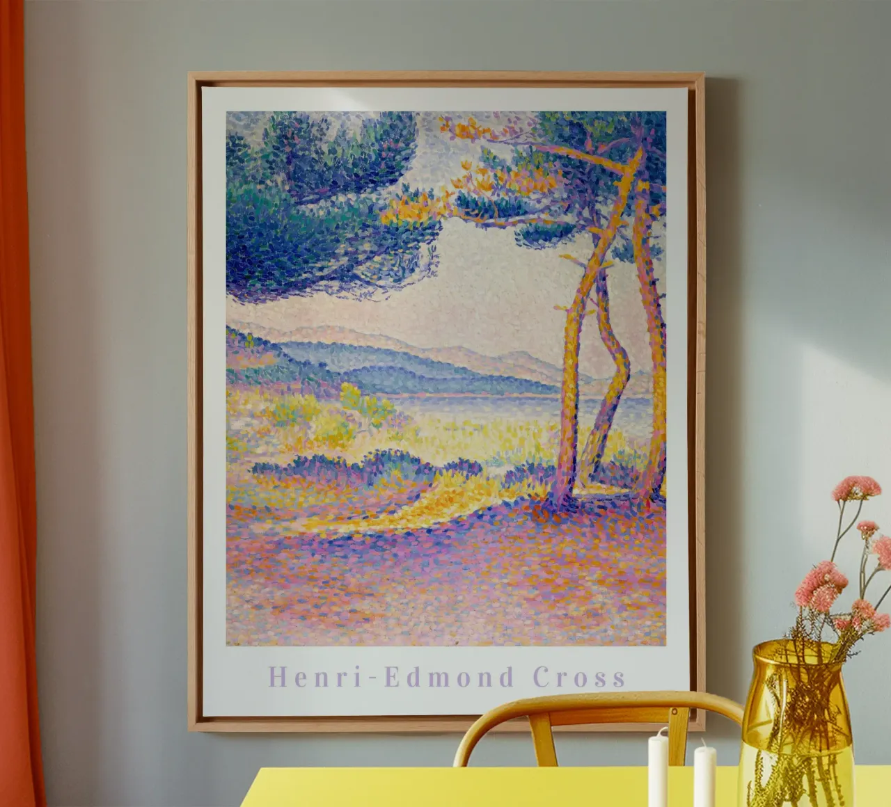 Henri Edmond Cross, französischer Impressionist Farbenfrohe Kunst Leinwand von ArtHaus