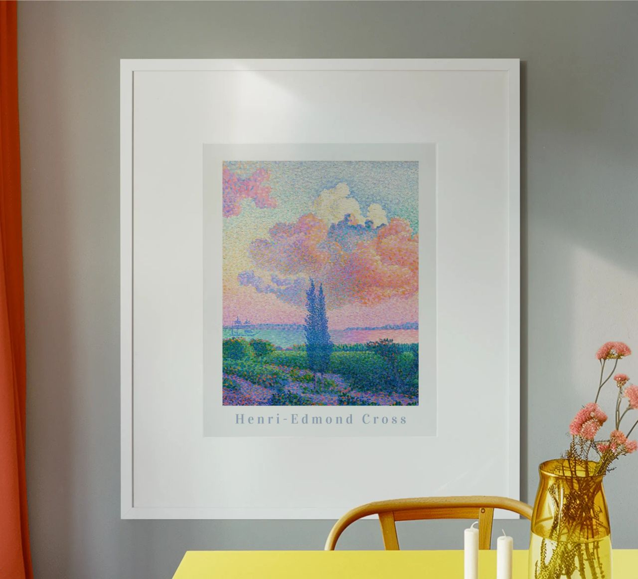 Henri Edmond Cross, Die rosa Wolke, französische impressionistische Kunst Poster von ArtHaus
