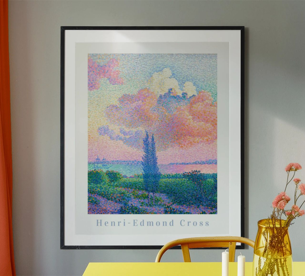 Henri Edmond Cross, Die rosa Wolke, französische impressionistische Kunst Poster von ArtHaus