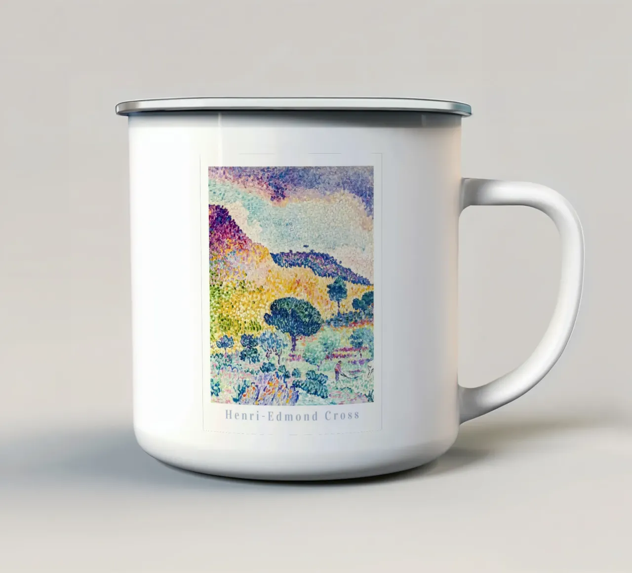 Henri Edmond Cross, Colourful Print French impressionist Art enamel mug by ArtHaus