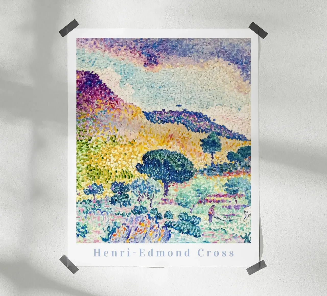 Henri Edmond Cross, Stampa colorata Arte impressionista francese poster con telaio in plastica da ArtHaus